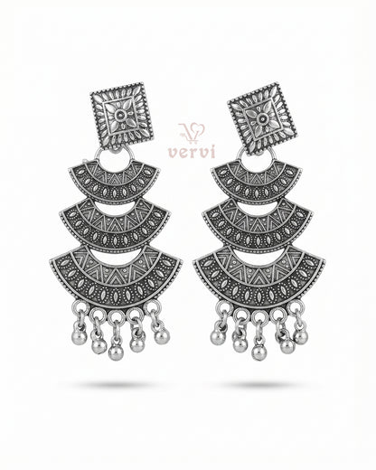 Oxidized Triple Arc Layered Jhumka