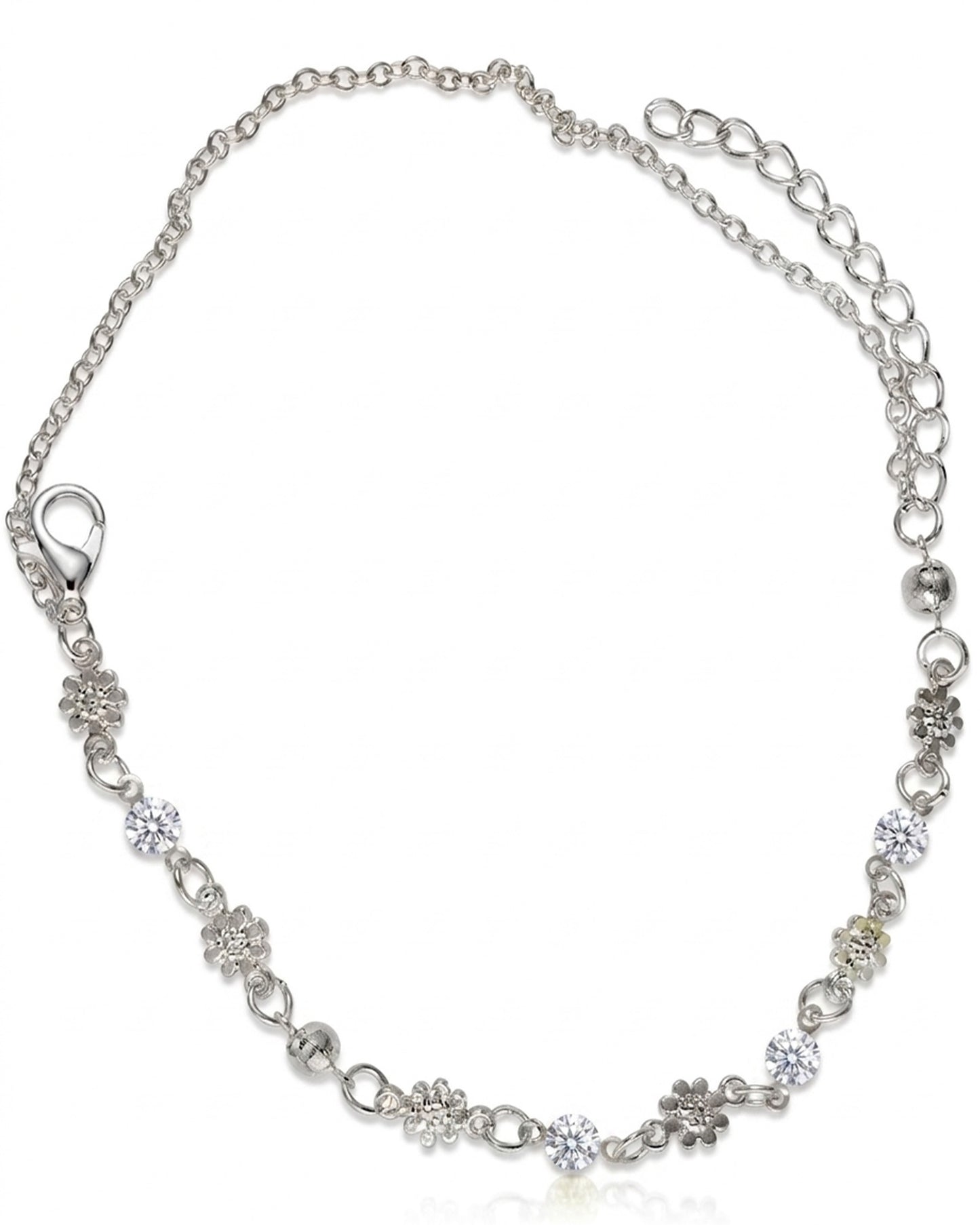 Silver Floral Bracelet