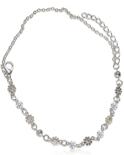 Silver Floral Bracelet
