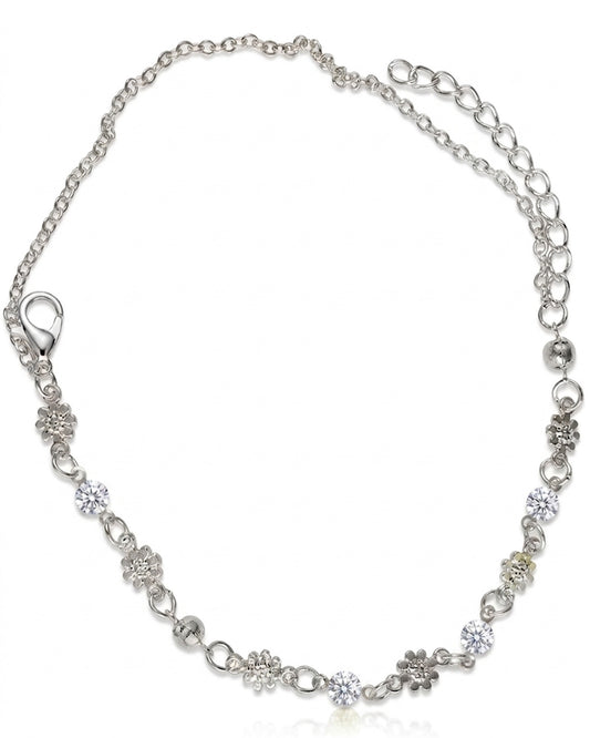 Silver Floral Bracelet