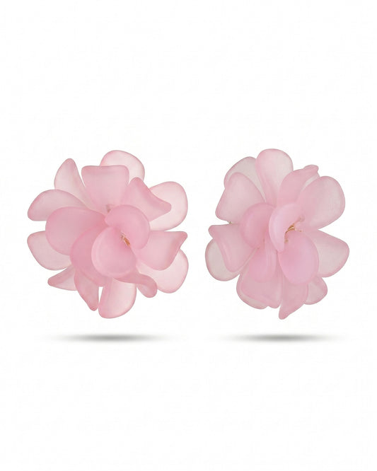 Korean Pink Floral Earring
