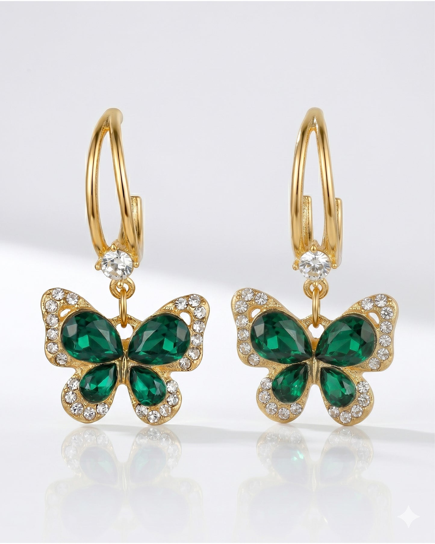 Korean Butterfly stone Earring