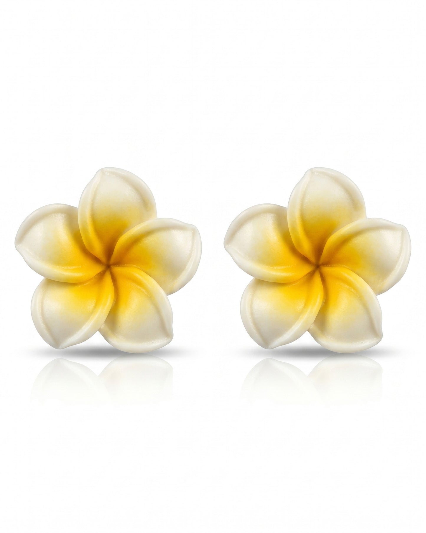 Floral Yellow white earring