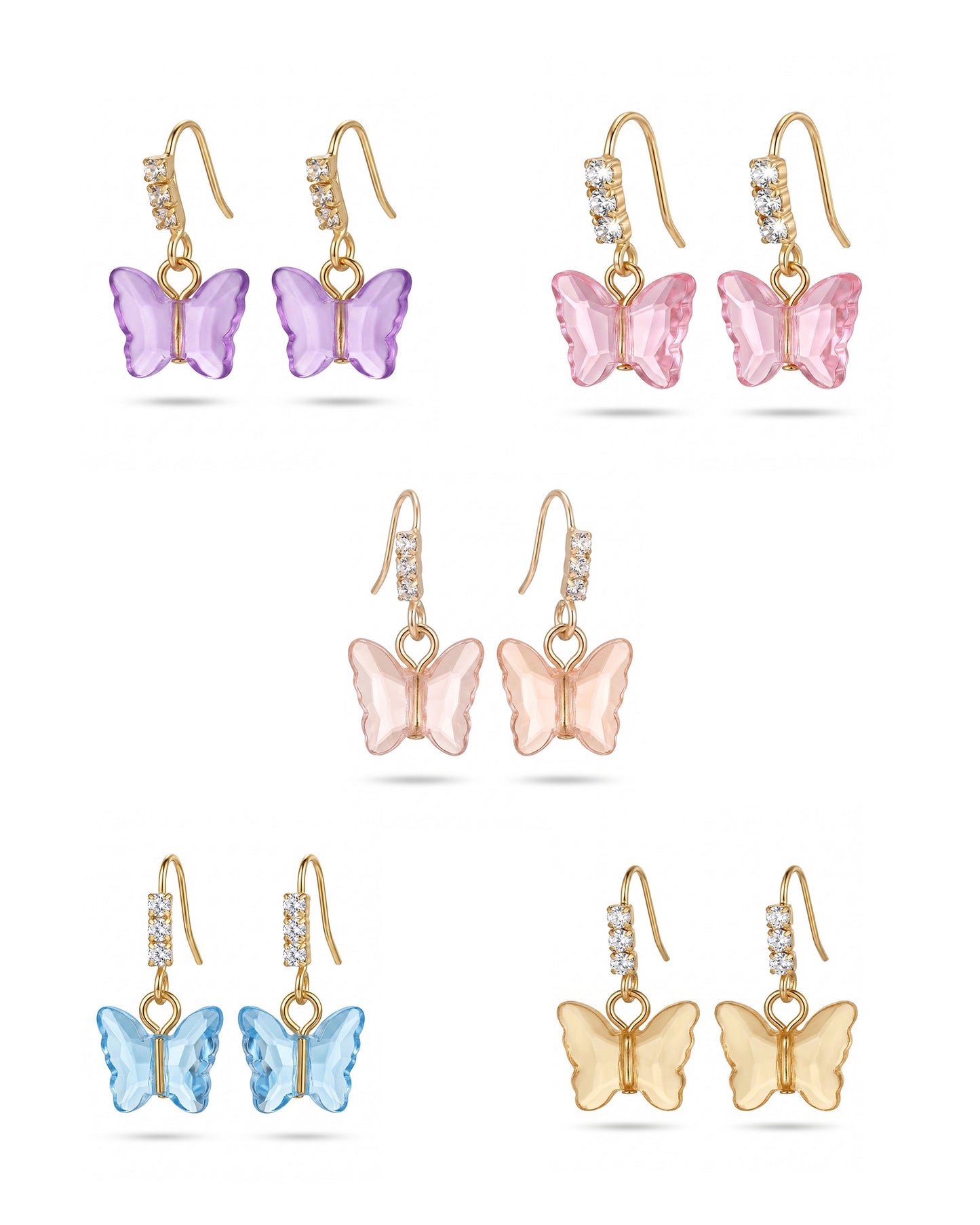 Mini Butterfly Earrings Combo Pack
