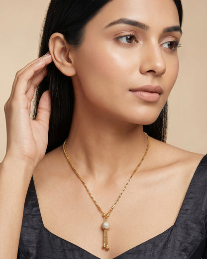 Golden Tassel Drop Pendant Chain