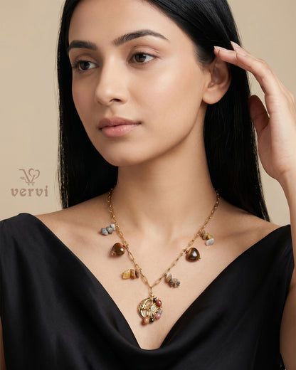 Premium Earth & Moon Necklace