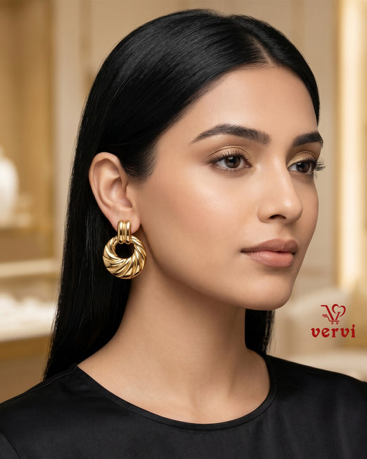 Golden Swirl Earrings