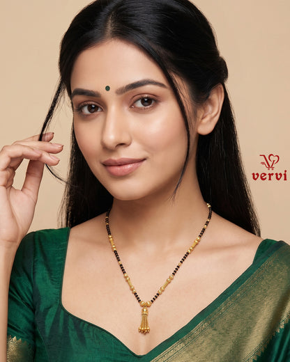 Mangalsutra chain with black beads