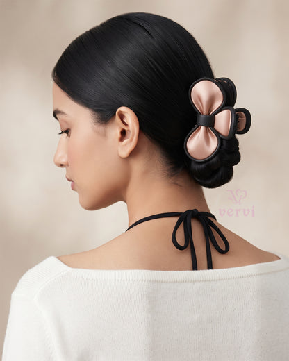 Petal Bow Hair Claw Clips Matte  Combo 2