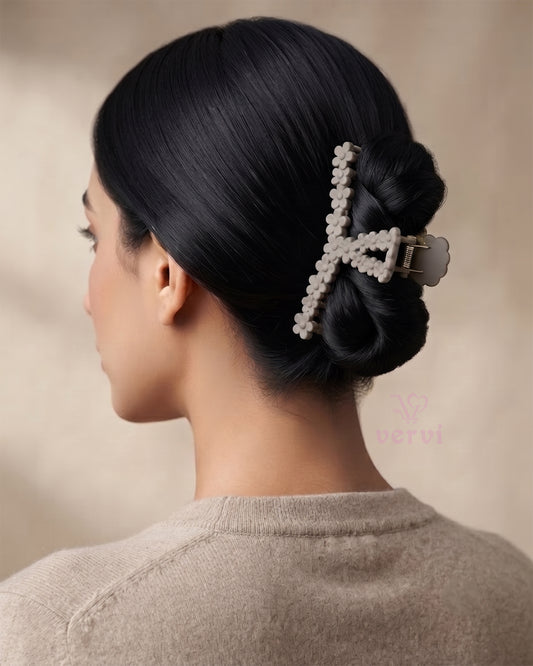 Multi Floral Hair Claw Clips Matte Combo 1