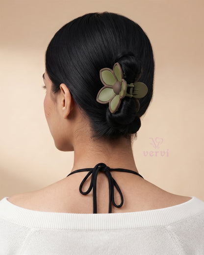 Korean Flower Hair Claw Clip Set 3 (Pack of 4)
