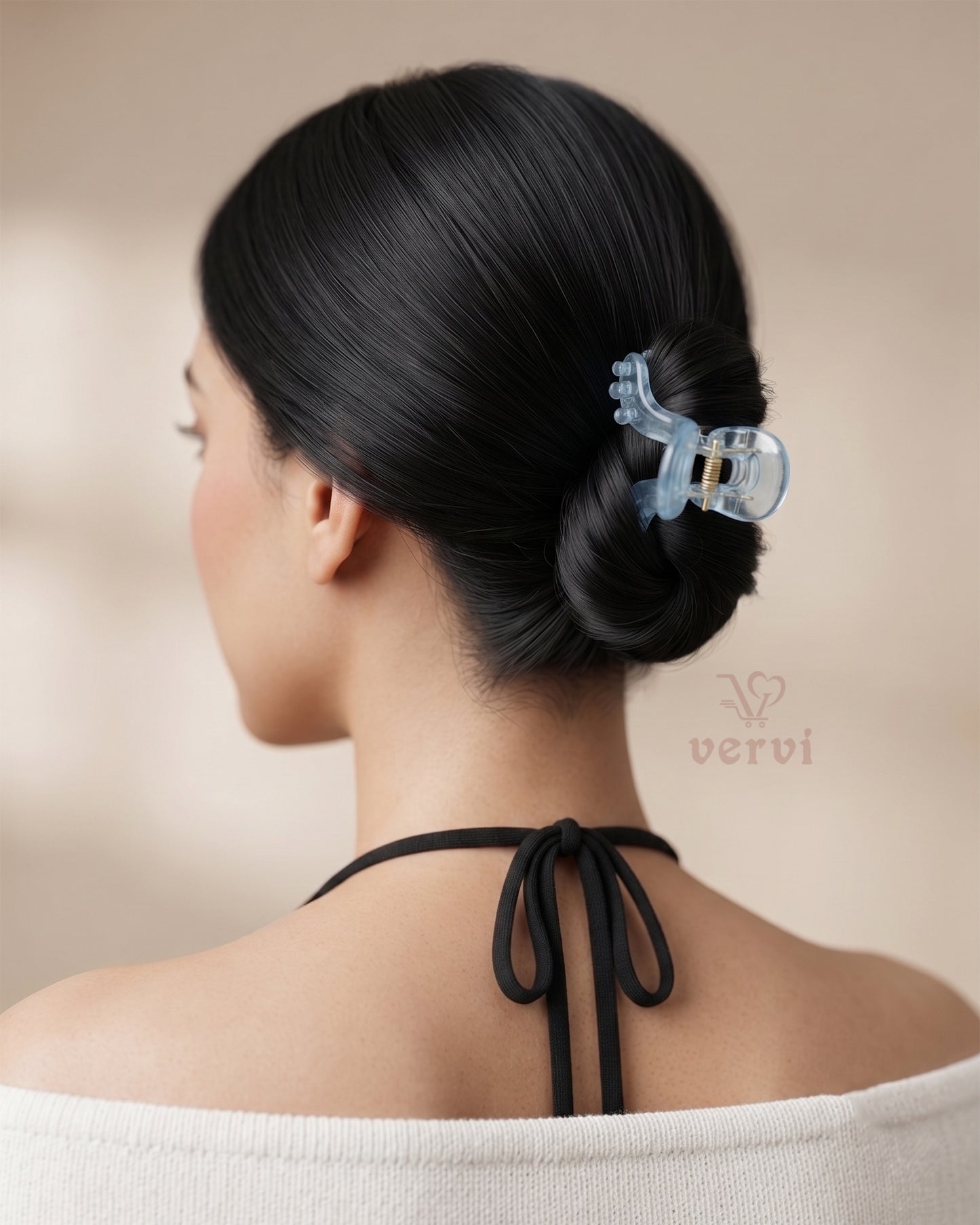 Transparent Wavy Hair Claw Clip Set 1 (Pack of 3)