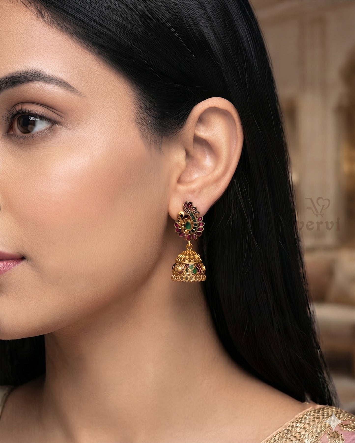 Jhumka Combo Earrings Box Combo 3 - Antique Gold