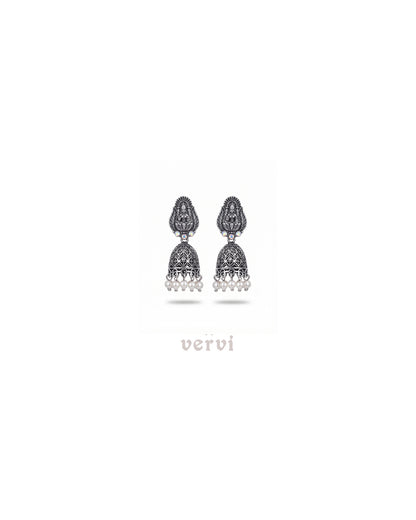 Jhumka Combo Earrings Box Combo 4 - Oxidized Silver