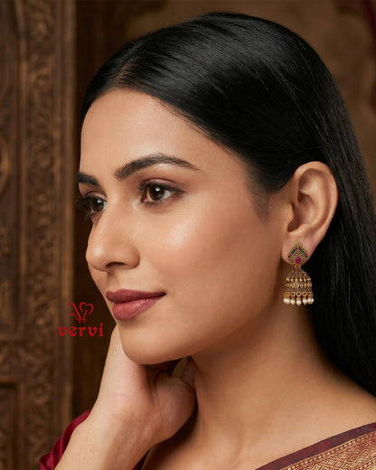 Antique Gold Heavy Jhumka