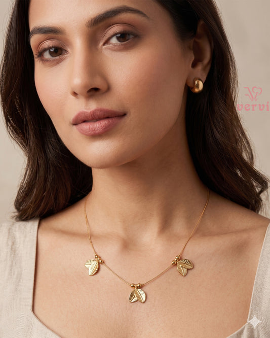 Invisible Necklace Two leaf