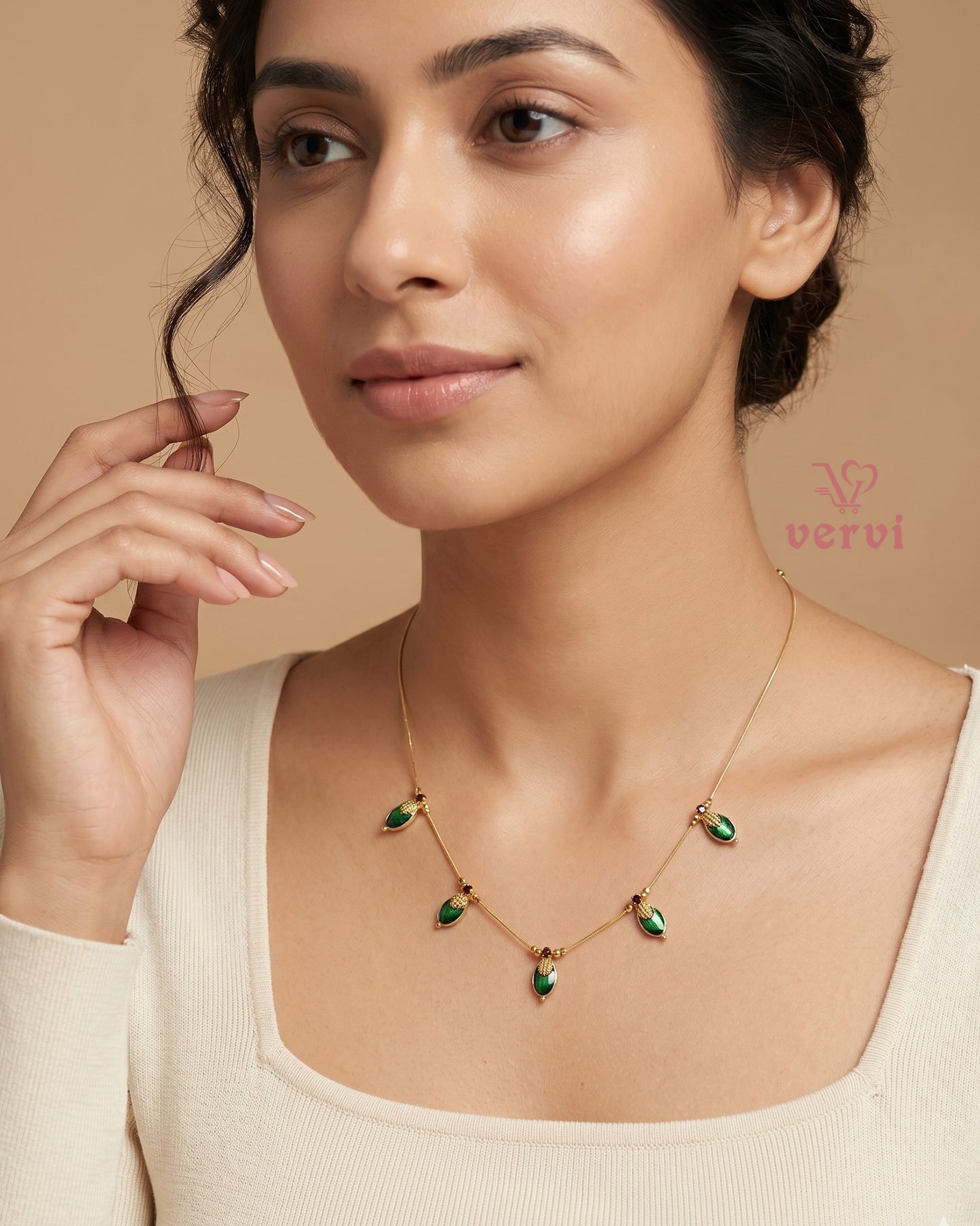 Antique Stone Invisible Necklace
