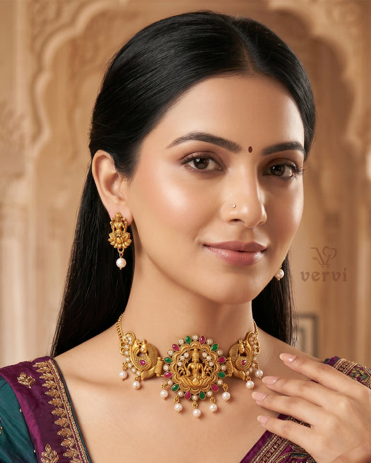 Antique Lakshmi Peacock Choker