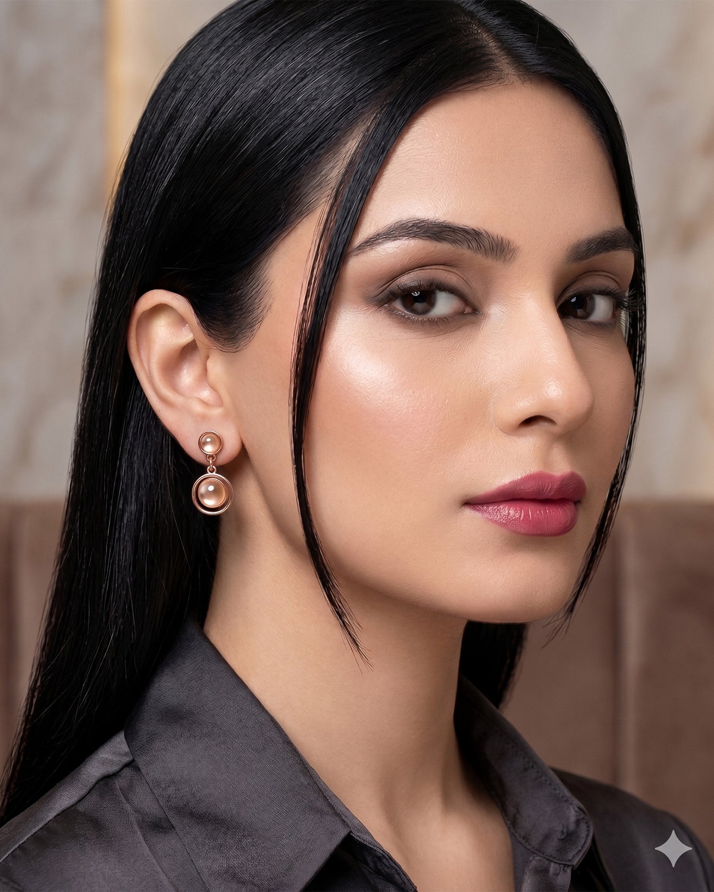 Elegant Moonstone Drop Earrings