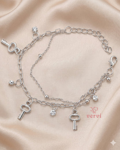 Silver Key Bracelet