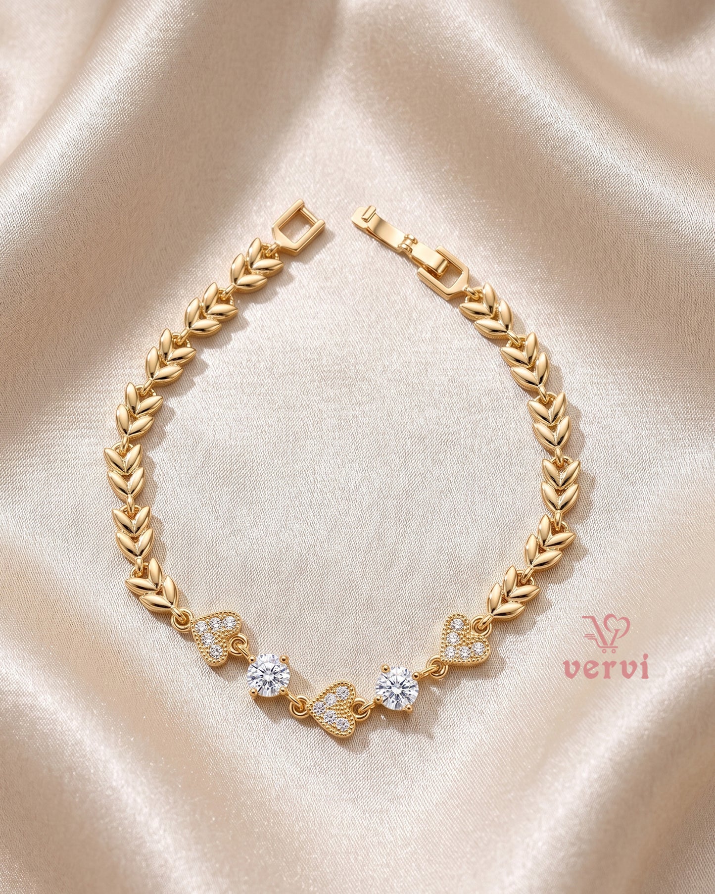 Stone Hearts Bracelet