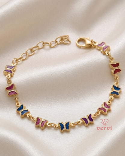 Multi color Butterfly Bracelet