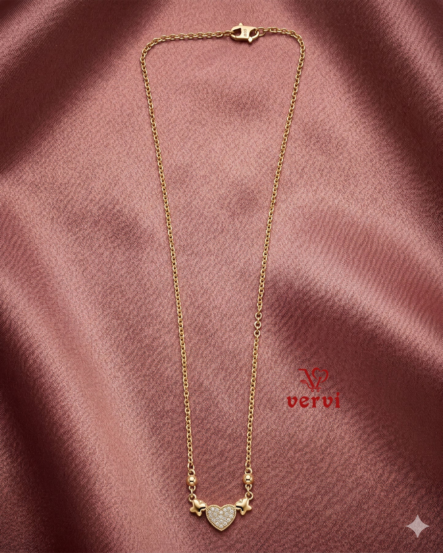 Golden Love Pendant Chain