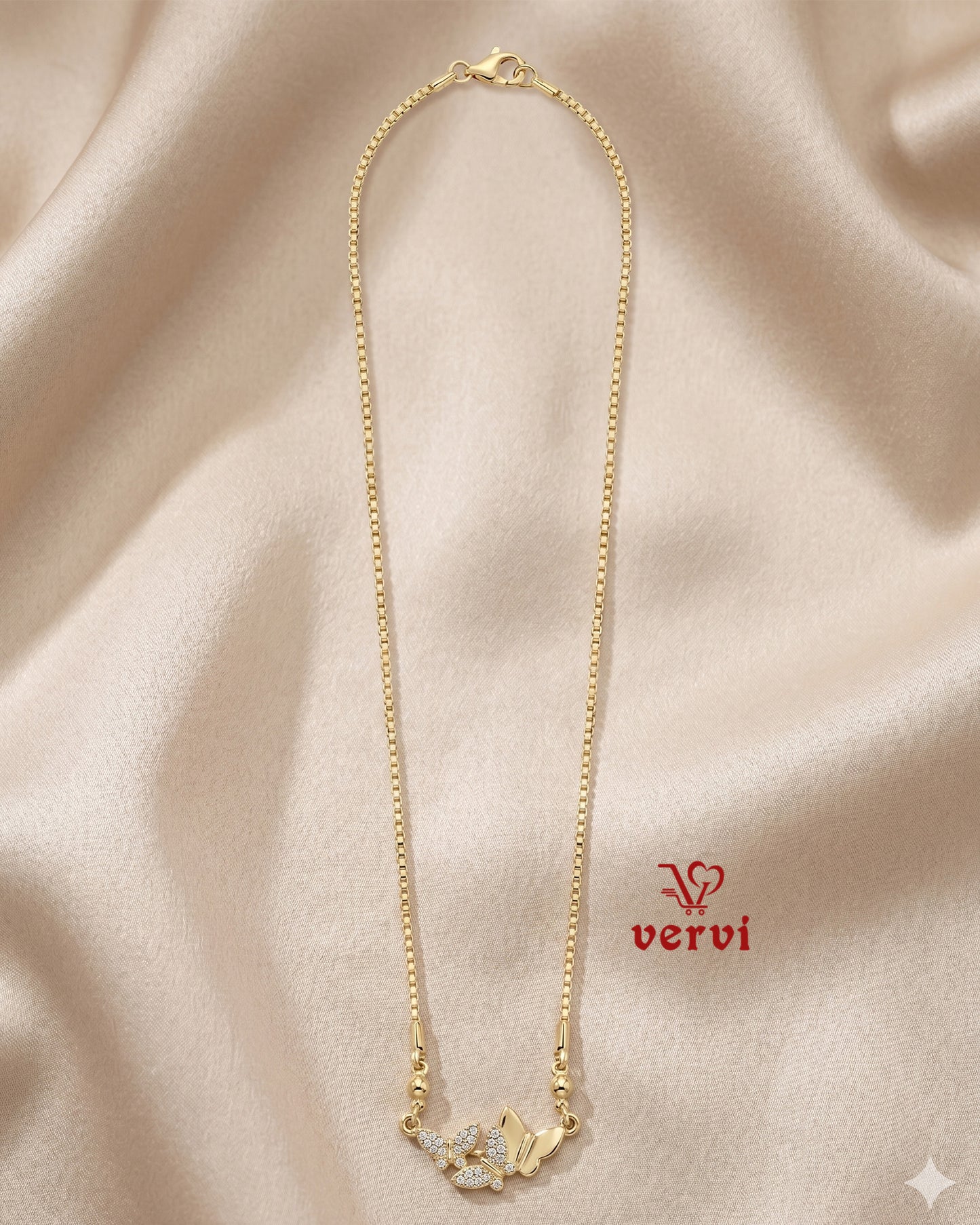 Butterfly Sparkle Pendant Chain