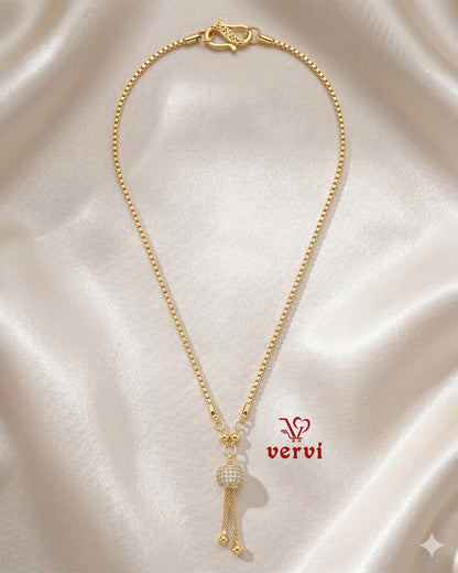 Golden Tassel Drop Pendant Chain