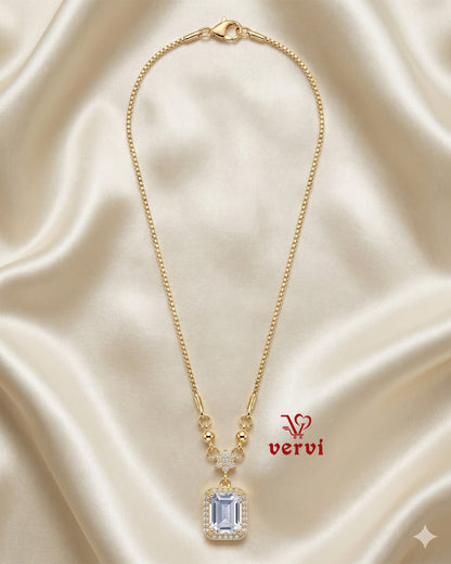 Crystal Cut Pendant Chain
