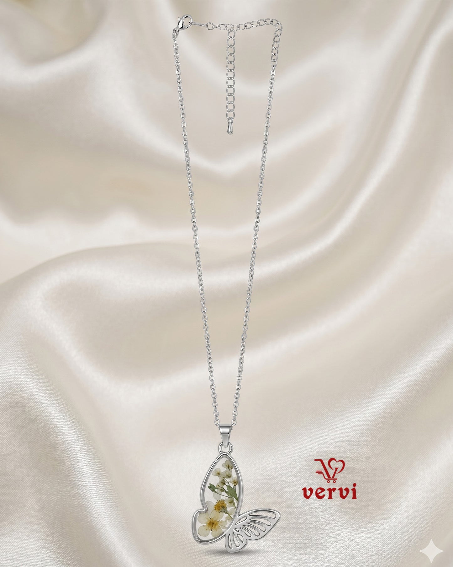 Wildflower Butterfly Pendant Chain