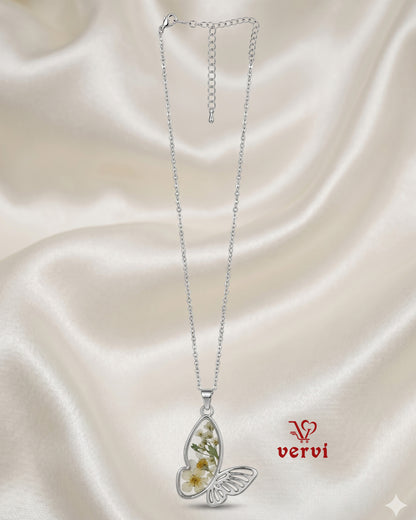Wildflower Butterfly Pendant Chain