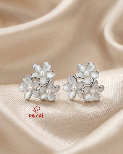 Tri Floral blossoms Studs