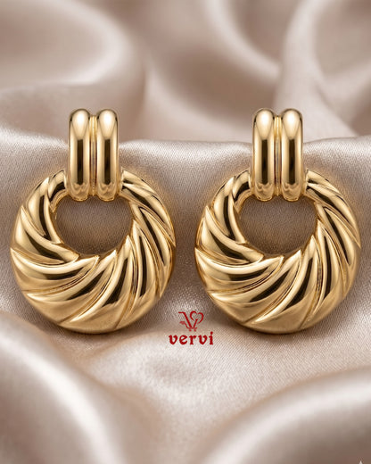 Golden Swirl Earrings