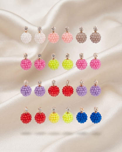 Color Balls stud earrings Combo Pack