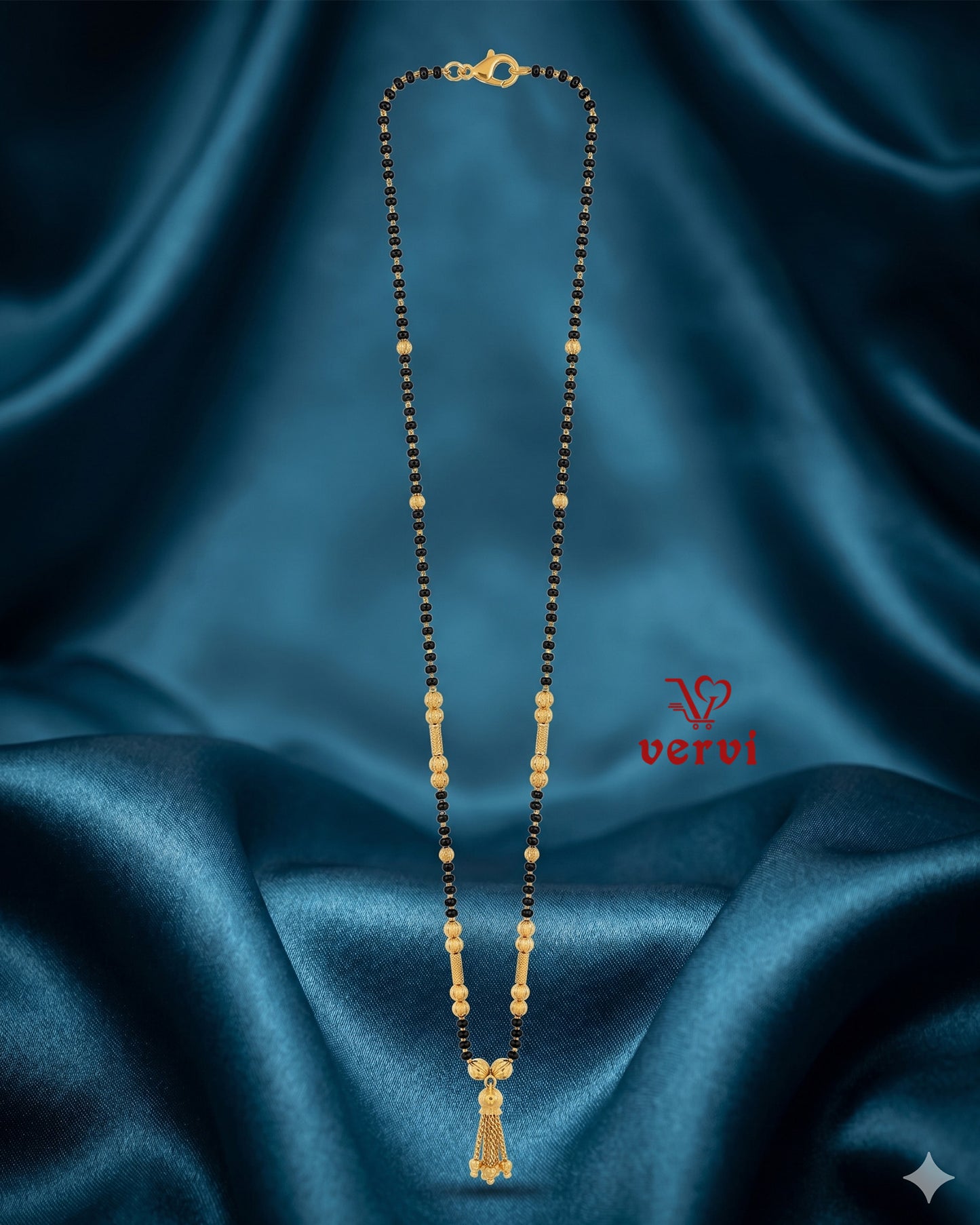 Mangalsutra chain with black beads