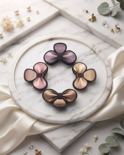 Petal Bow Hair Claw Clips Matte  Combo 3