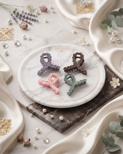 Multi Floral Hair Claw Clips Matte Combo 2