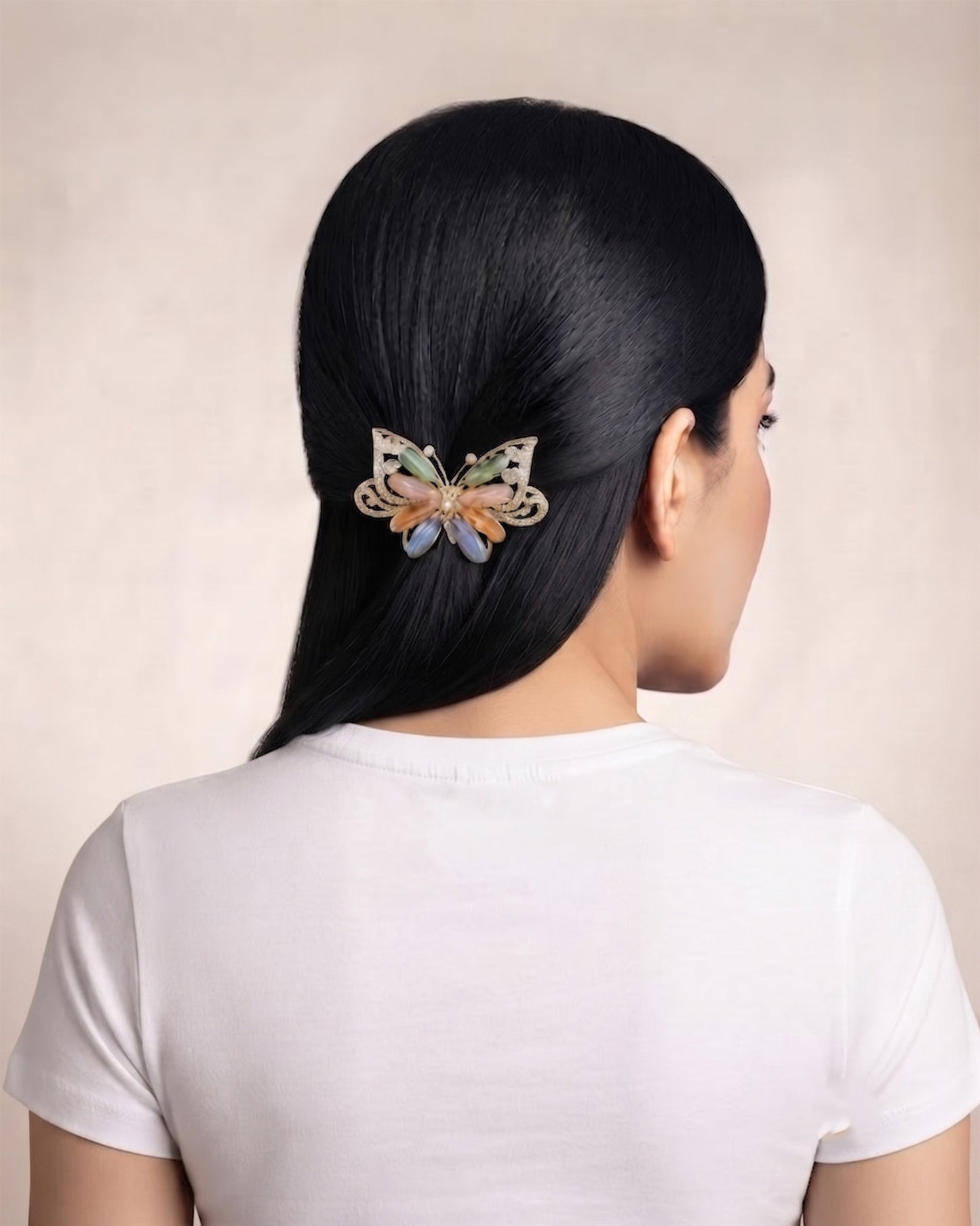 Crystal Butterfly Hair Clip
