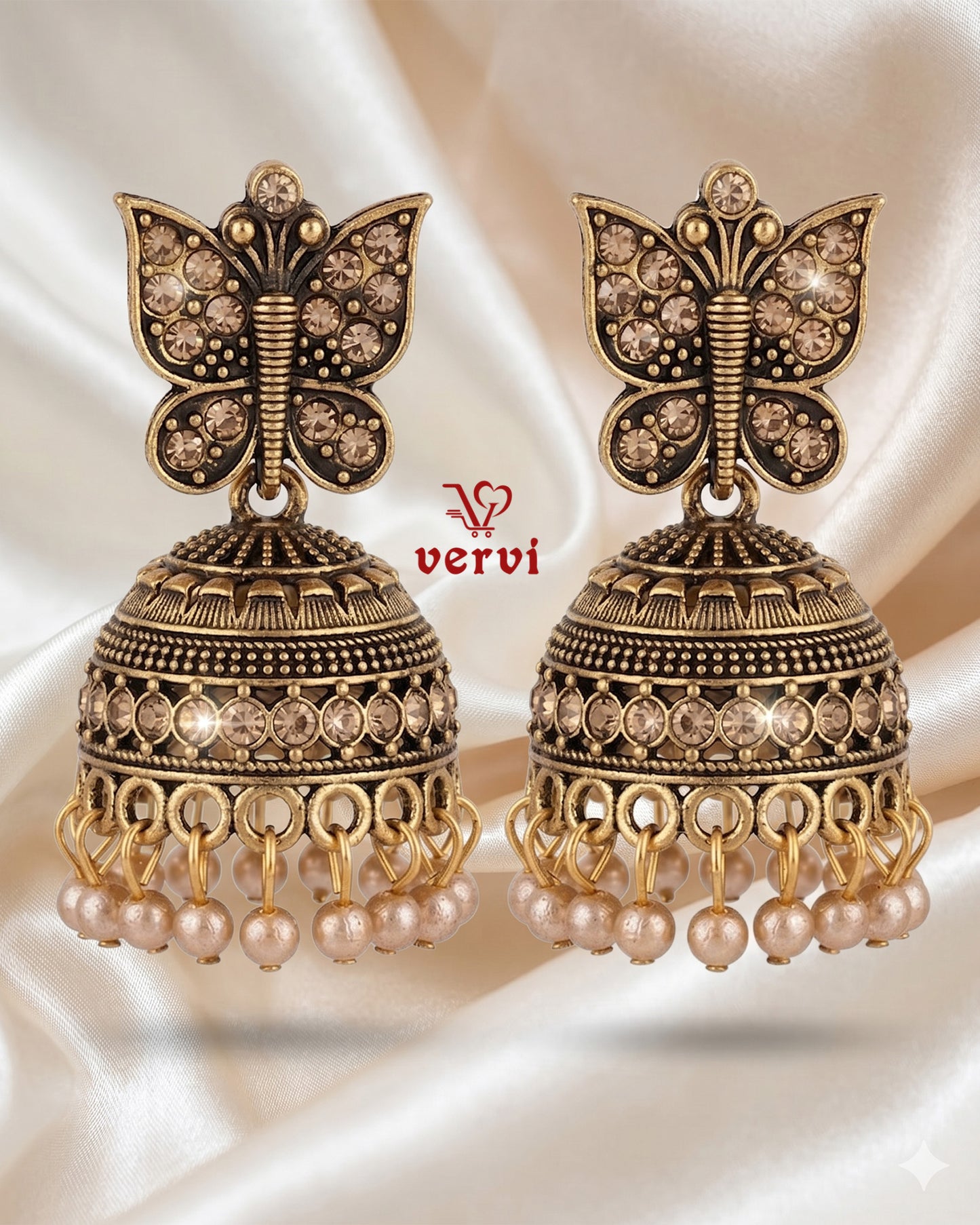 Elegant Butterfly Drop Jhumka