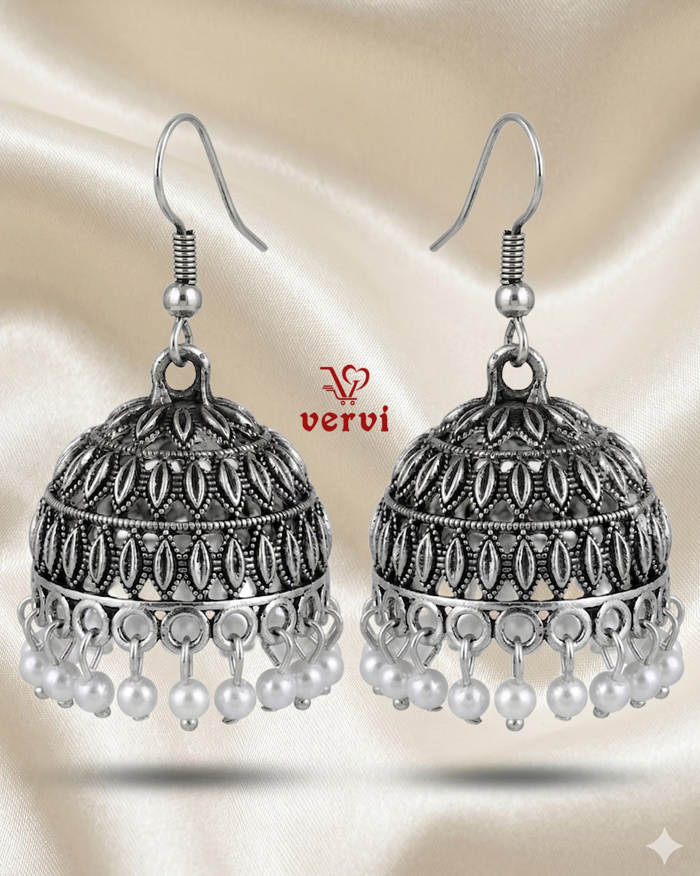 Oxidized Pearl Jhumka