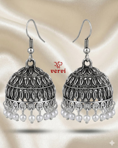 Oxidized Pearl Jhumka