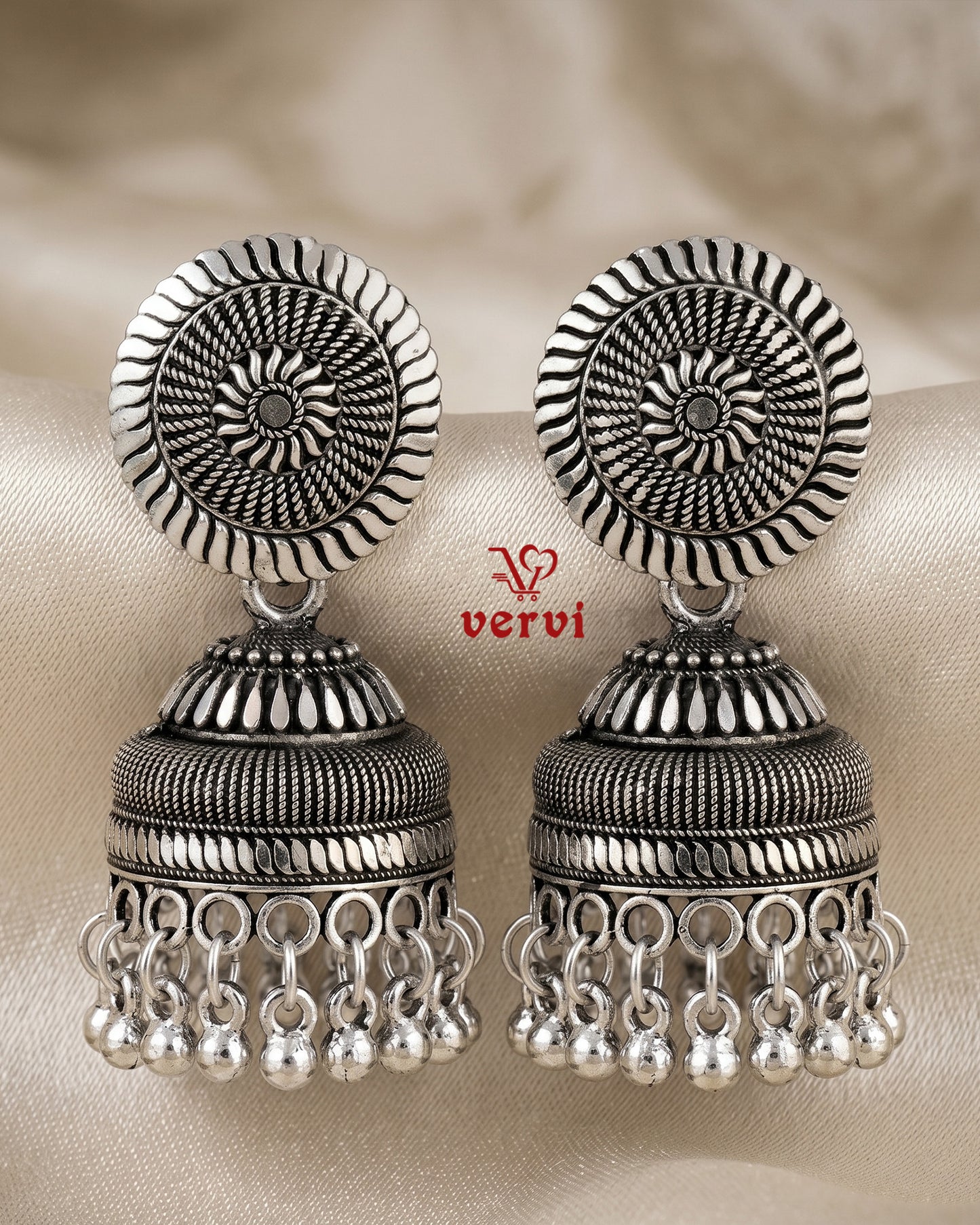 Oxidized Disc Jhumka
