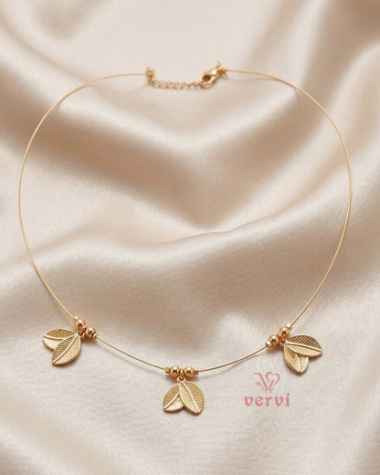 Invisible Necklace Two leaf
