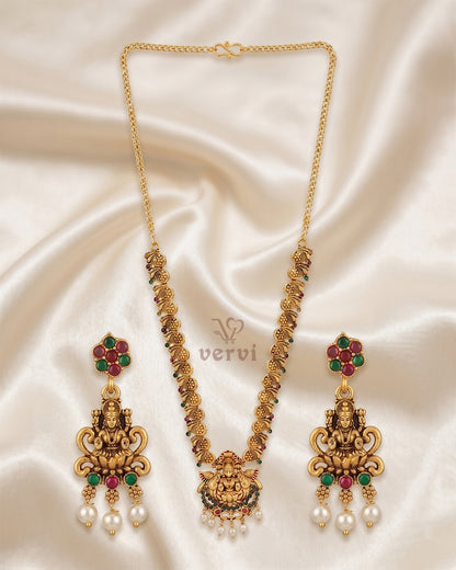 Antique Lakshmi Pearl Haram Set
