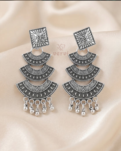 Oxidized Triple Arc Layered Jhumka