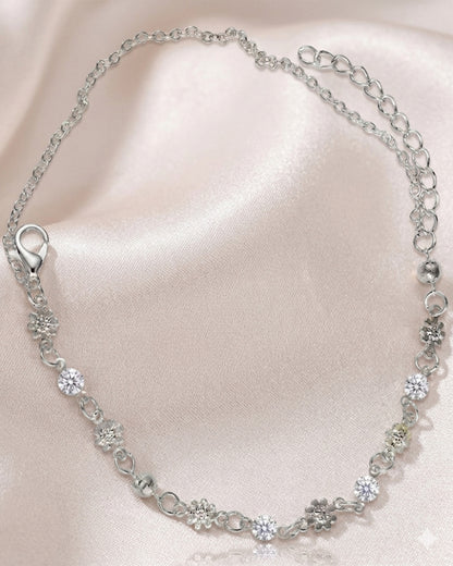 Silver Floral Bracelet