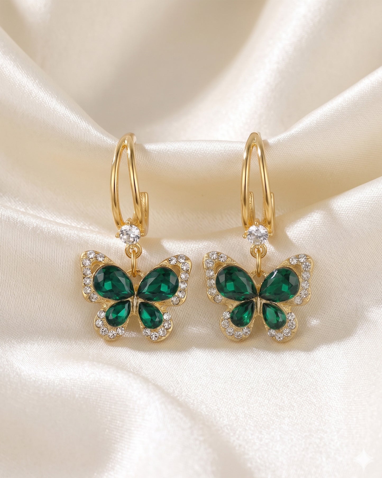 Korean Butterfly stone Earring