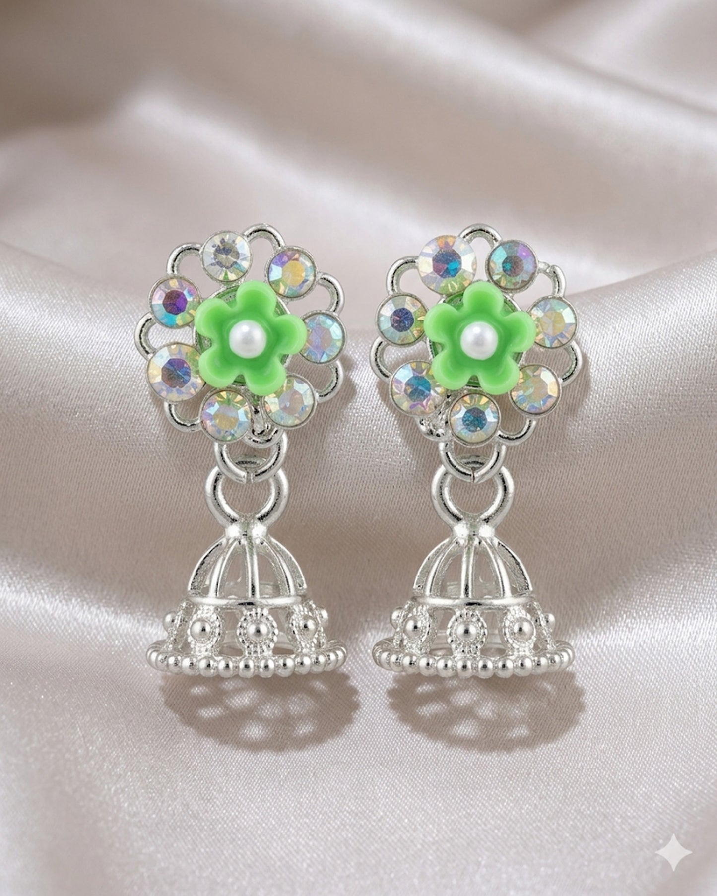 Tiny Silver Jhumka