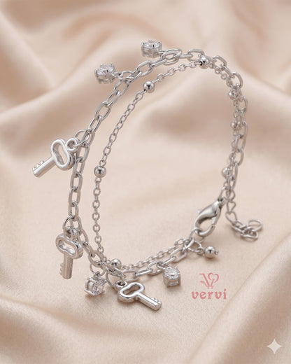 Silver Key Bracelet